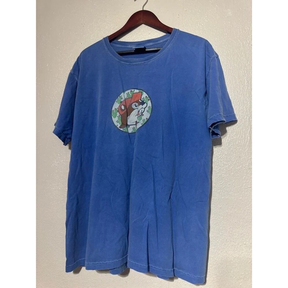 Buc-ees Always On Point Cactus Comfort Colors Graphic T-Shirt Blue Size Large L